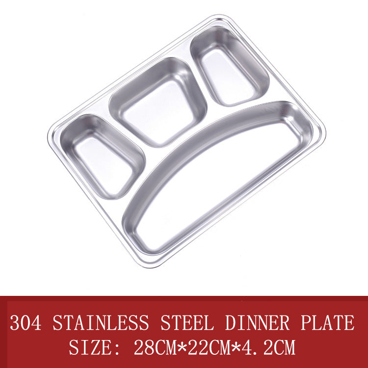 3+1 new style four-grid stainless steel dinner plate