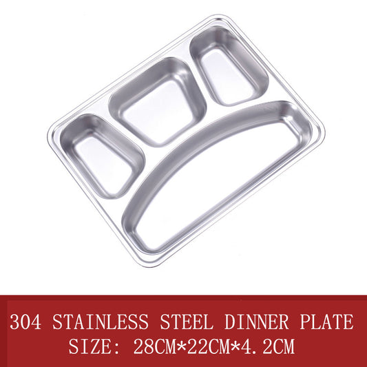 3+1 new style four-grid stainless steel dinner plate