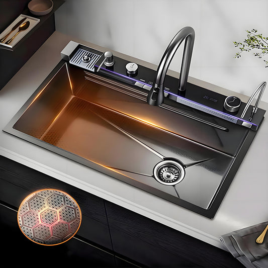 High Quality Stainless Steel Honeycomb Embossed Sink