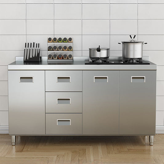 Stainless steel cooktop drawer cabinet